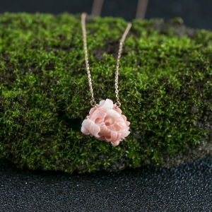 18K深水珊瑚项链