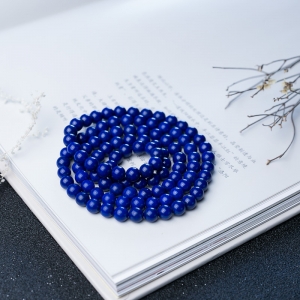 7mm深蓝色青金石108佛珠