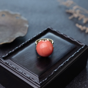 18KMOMO珊瑚戒指