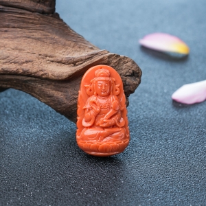 MOMO珊瑚普贤菩萨吊坠