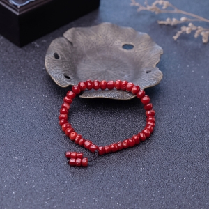 阿卡牛血红珊瑚随形单圈手串