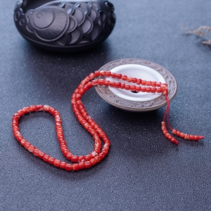 阿卡珊瑚桶珠108佛珠