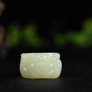 山料和田白玉貔貅指环
