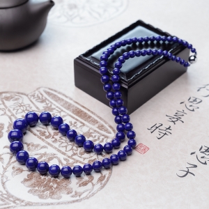 深蓝色青金石塔链