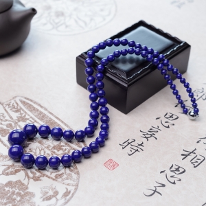 深蓝色青金石塔链