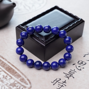 11.5mm天蓝色青金石单圈手串