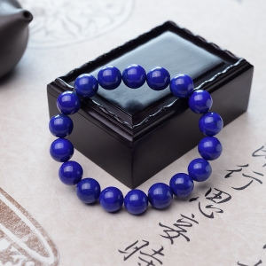 11.5mm天蓝色青金石单圈手串