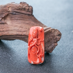 MOMO珊瑚观音吊坠