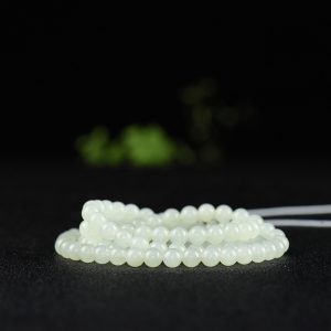 6mm籽料和田白玉多圈手串