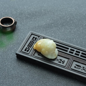 糯种飘黄翡翡翠招财进宝吊坠