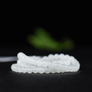 5mm山料和田白玉多圈手串