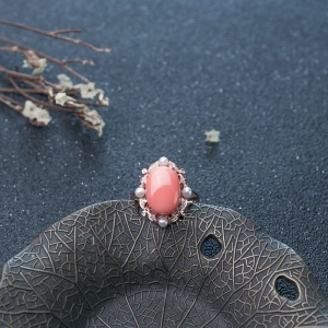 18K深水珊瑚戒指