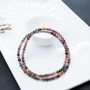 5mm彩虹碧玺多圈手串