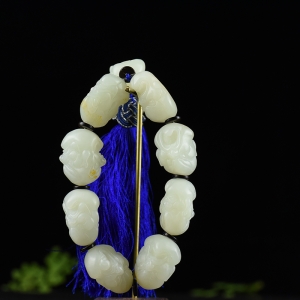 山料和田白玉十八罗汉手持