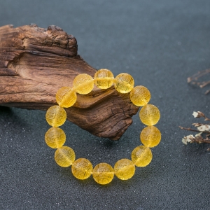 12.5mm金珀回纹珠单圈手串