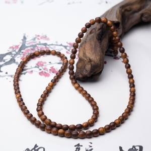 海南虎皮纹黄花梨鼓珠108佛珠