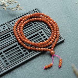 5mm糯种红翡翡翠项链