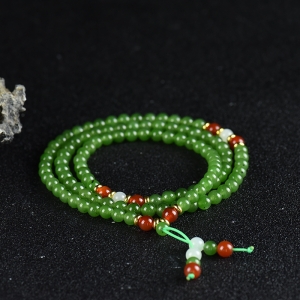 6mm山料和田碧玉多圈手串