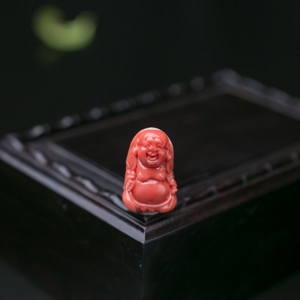 MOMO珊瑚弥勒佛吊坠