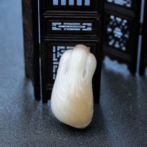 山料和田白玉白菜吊坠