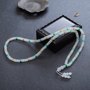 5.5mm糯冰种翡翠项链