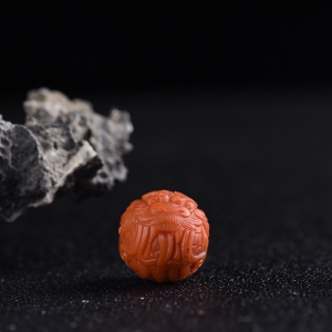 柿子红南红龙珠配件