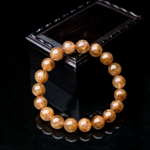 10mm铜发晶单圈手串