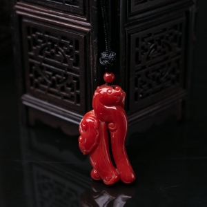 阿卡珊瑚如意吊坠