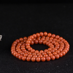 9.5mm柿子红南红多圈手串