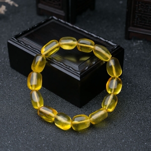 金珀随形单圈手串