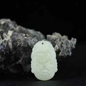 山料和田白玉福猪吊坠