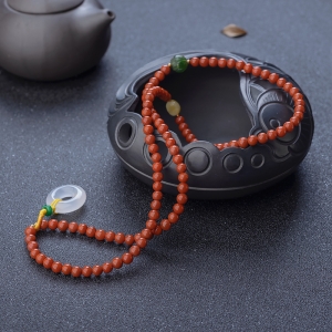 5mm柿子红南红多圈手串