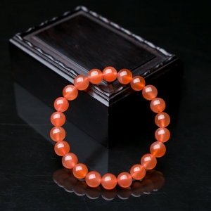 8mm冰红南红单圈手串