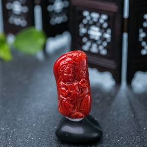 阿卡珊瑚观音吊坠