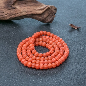 柿子红南红108佛珠