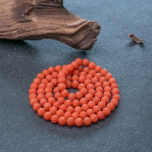 柿子红南红莲花珠108佛珠
