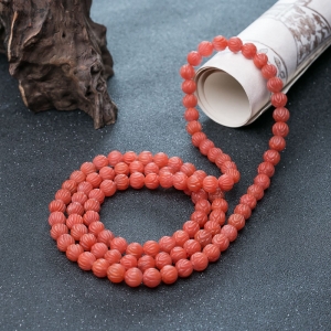 柿子红南红莲花珠108佛珠