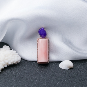 18K深水珊瑚吊坠