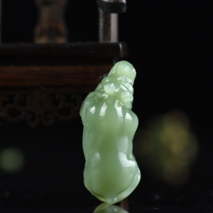 山料和田碧玉犀牛摆件