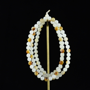 5.5mm籽料和田白玉多圈手串