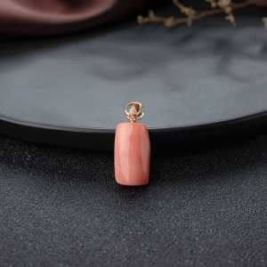 18K深水珊瑚吊坠