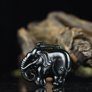 山料和田青玉大象吊坠