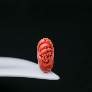MOMO珊瑚弥勒佛吊坠