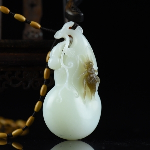 山料和田白玉福禄吊坠