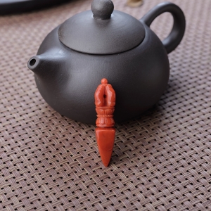 柿子红南红金刚杵配件