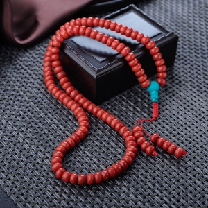 沙丁珊瑚鼓珠多圈手串