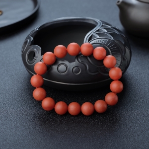 11.5mm柿子红南红单圈手串