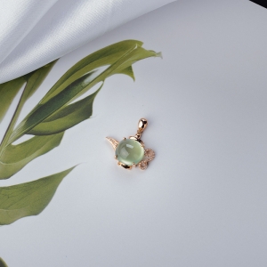 18K葡萄石茶壶吊坠