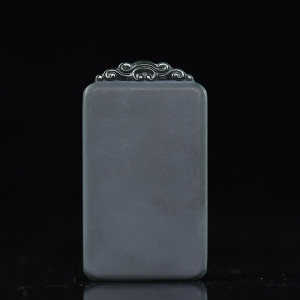 山料和田青玉无事牌吊坠