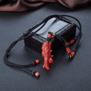 阿卡珊瑚如意吊坠